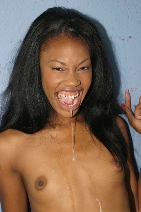 Black Girl Andrina Spits Out A Mouthful Of Cum After A Gloryhole Blowjob