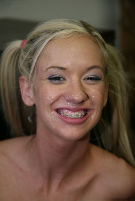 Kaylee Hilton, a young adult male, displays her bare braces after engaging in anal sexual activity with a BBC presenter.