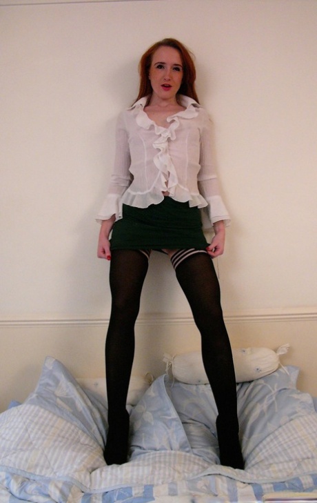 Natural Redhead Sabrina Jay Submits To A Man While Wearing Stockings