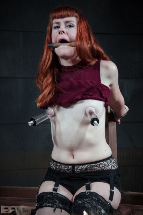 Natural Redhead Barbary Rose Is Subjected To Humiliating Abuse In A Dungeon