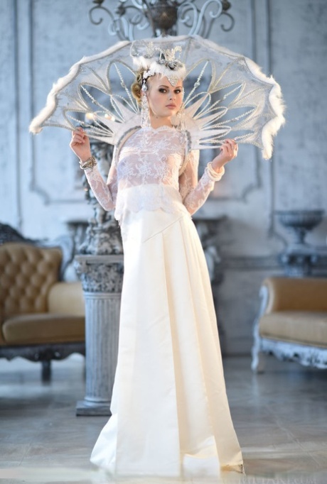 Euro Babe Angelika D Baring Phat Teen Ass Beneath Glamorous Wedding Dress