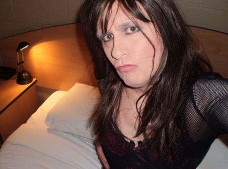 This Hardcore Crossdresser Loves To Play With His Cock And Suck Hard Dick When