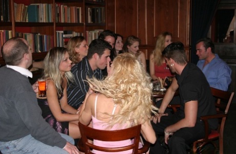 Lecherous Girls Get Involved Into Wild Groupsex At The Dinner Party