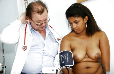 Fat Bitch Manuela Has Her Big Tits And Her Pussy Teased By Her Doctor