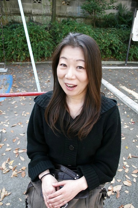 Outdoor Posing Scene Featuring Horny Asian Mature Yoshiko Makihara