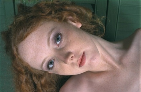 Amateur Redhead Dawn Shows Off In Her Sweet Green Panties In Close Up