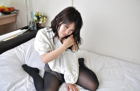 Tiny Tits Teen Babe Mina Yoshii Pleases Her Asian Pussy While Masturbating