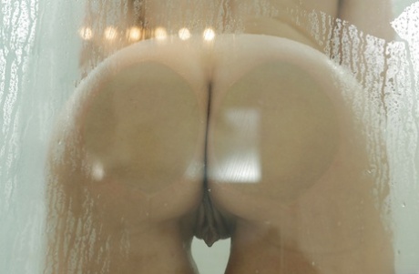 Buxom Blonde Pornstar Brandi Love Pressing Big Wet Tits Up Against Glass