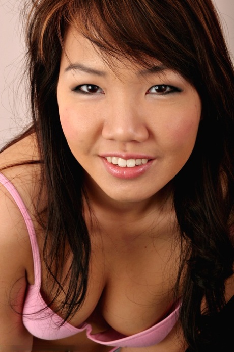 Amateur Asian solo girl exposing tiny teen tits and hairy pusssy