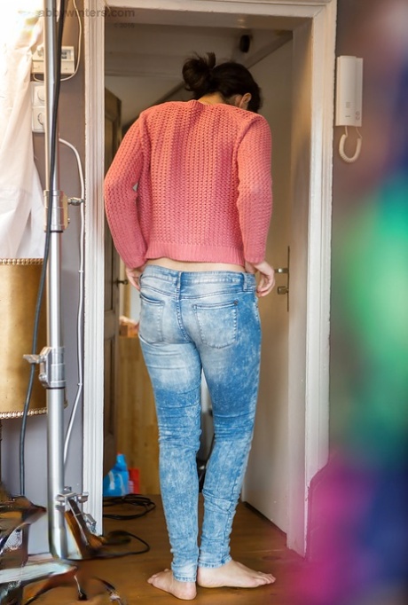 Brunette Amateur Gabriela A Pulling Underwear Over Ass On Hidden Spy Cam