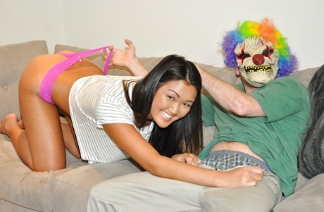 Amateur Asian Girl Amy Parks Getting Fucked And Jizzed On By Man In Clown Mask