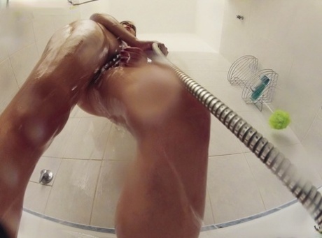 Naked Amateur Valentina Nappi Soaps Up Her Trimmed Twat In The Shower