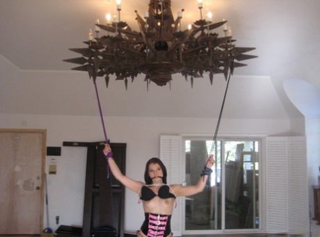 Female Honey Foxxx, who is tied up, is left to face the difficulties of her ex-boyfriend.