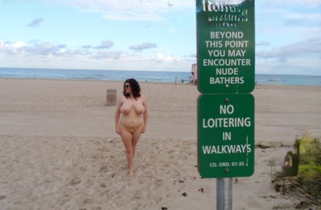 The nude beach is the destination of Dulcinea, the solo girl from Chubby who is dressed in her birthday suit.