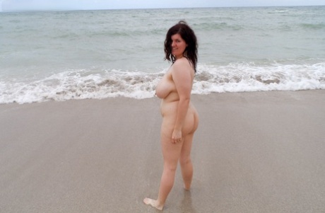 Chubby's sister, Dulcinea (pictured), takes a leisurely walk on a nude beach in her birthday suit.