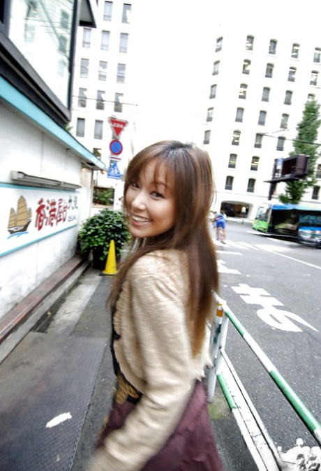 The lovely Asian female named Yua Aida can be seen with her nice tits and hairy cuntations.