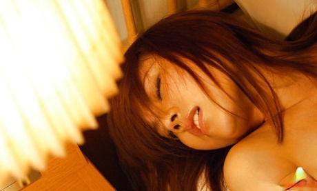 Sweet Asian Babe With Hairy Cunt Chikaho Ito Posing On The Bed