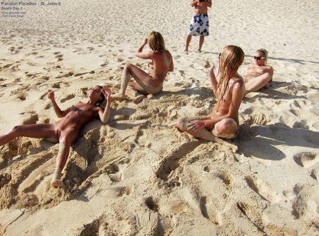 Teenagers without a face and sunglasses enjoying the beach.