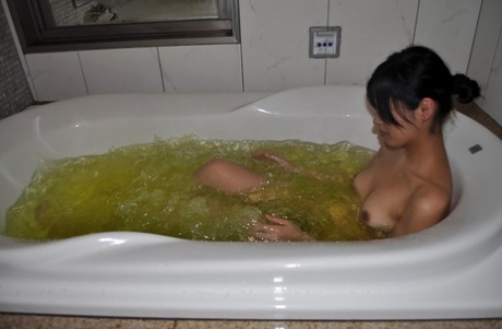 Maiden, an affluent Asian MILF with small stature in the bath is Mayu Yamano.