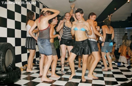 Luscious MILFs enjoy wild sex orgy at the drunk sex party - PornHugo.net