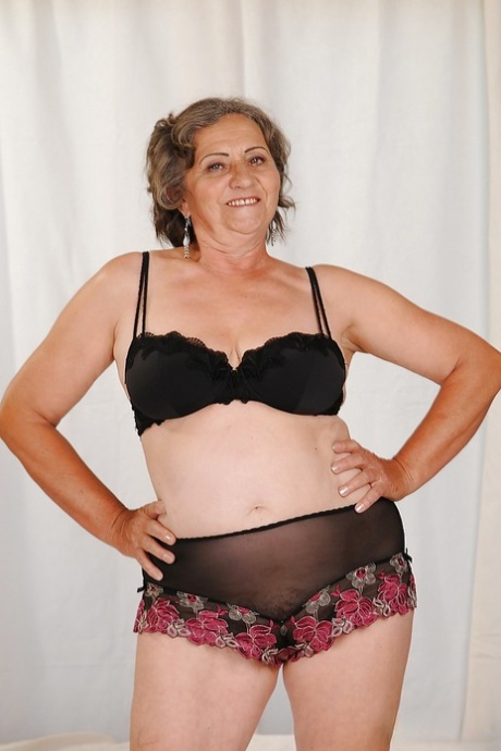 Naughty Granny With Fatty Curves Getting Rid Of Her Lingerie