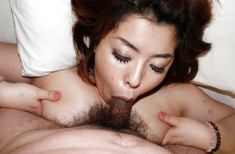 Fatty Asian MILF Kana Miyagi Gets Her Hairy Pussy Shagged And Creampied