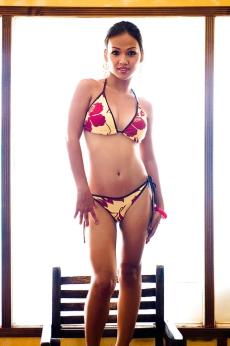 In her sexy bikini, Amy the horny Asian terror is spreading.