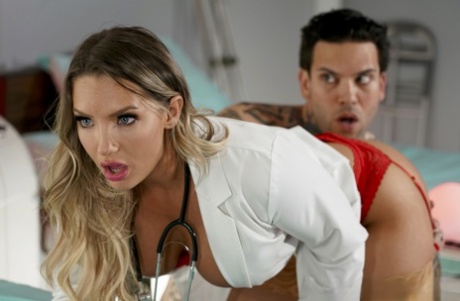 Hot MILF Nurse Cali Carter Gets Her Anal Hole Stuffed By A Tattooed Guy