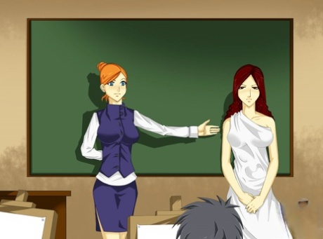 Animated Redhead Transsexual Gets Her Asshole Fucked In The School