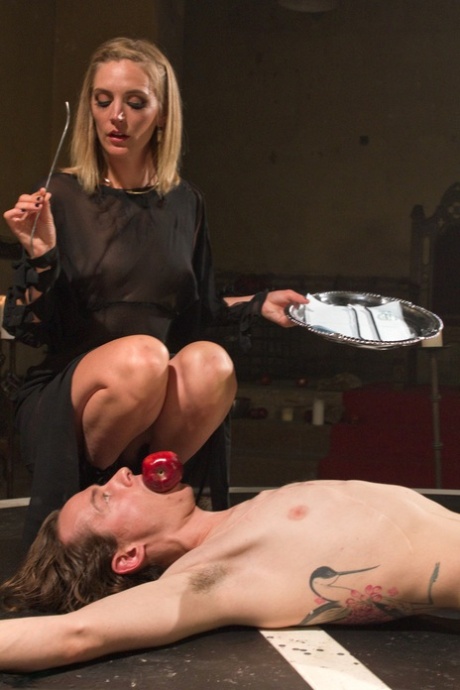 MILF Mona Wales Inserts Rods In Her Male Sub's Urethra In A Kinky Femdom Scene