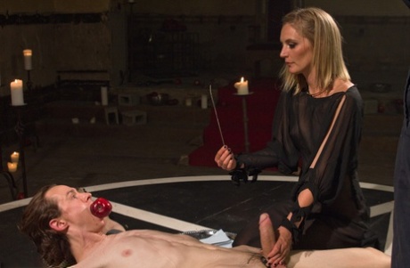 MILF Mona Wales Inserts Rods In Her Male Sub's Urethra In A Kinky Femdom Scene