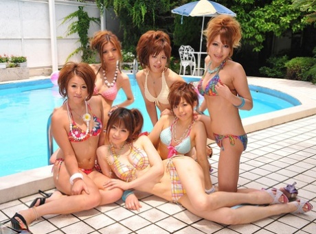 Sexy Asian Girls Enjoying Wild Groupsex During A Frenzied School Pool Party