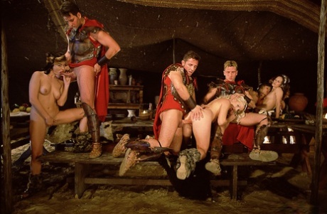 These bona fide broads are all natural and ejaculate in the air as they are played with by horny gladiators.