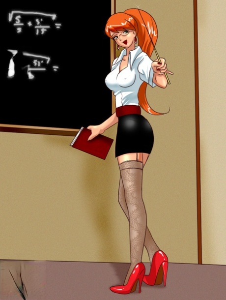 Slutty Anime Shemale Teacher Demolishes Her Student's Asshole After Classes