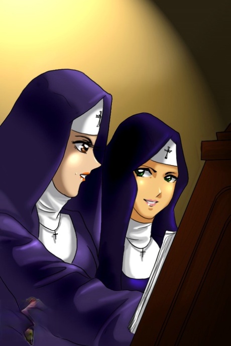 Two Anime Shemale Nuns Reveal Their Big Cocks And Fuck Each Other