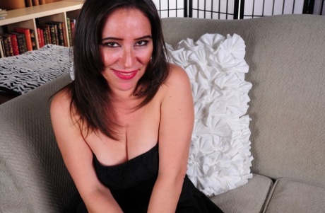 Missing: European sexy woman Hope O takes off her black dress and poses in the nude at home.