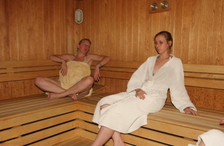 Whirlpool: Obsessed amateur European ladies relax and enjoy a spa treatment.