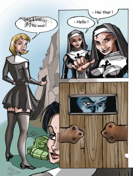 Animated Nun Trannies Fuck Each Other With Their Monster Pricks
