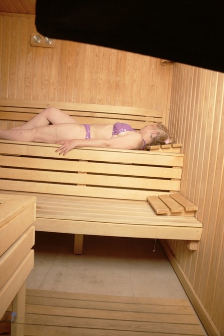 The spa is the perfect spot for mature individuals to shower naked and enjoy the sauna in their bikinis.