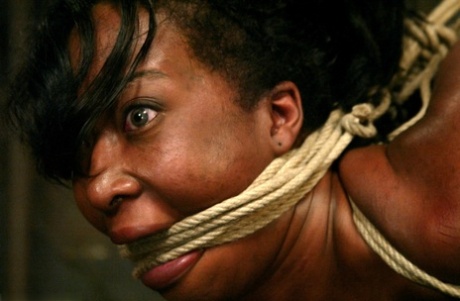 Ebony With Nice Curves Stacey Cash Gets Hogtied And Left Bound In A Dungeon