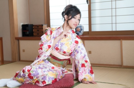 Asian Goddess Chiaki Hidaka Gets Her Hairy Twat Toyed & Fucked Real Good
