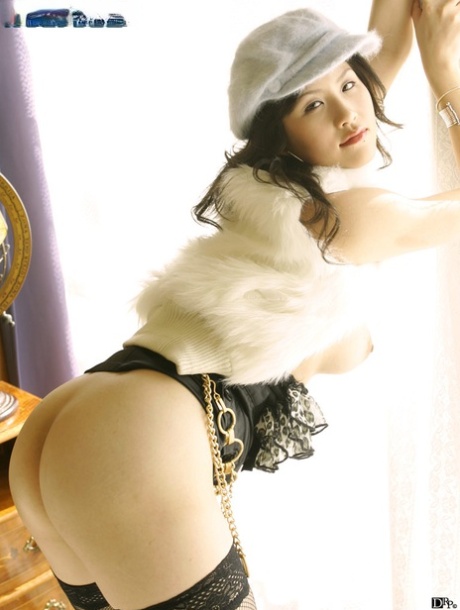 Model-like Asian Girl Kikukawa Undresses And Gets Rammed By Two Dudes