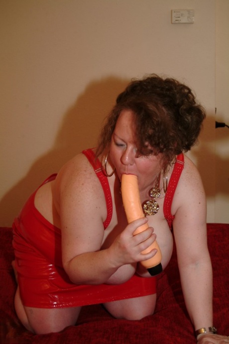 Exciting outings: Big stunner Jasmina, who is also a housewife, shows off her fat body while masturbating with a toy (right) All-inclusive package - plus one year of holiday