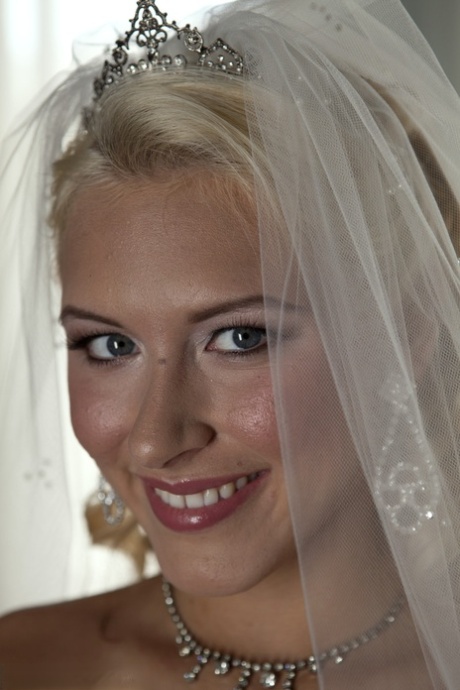 Blonde Bride Katie Summers Doffs Her Wedding Dress & Poses Topless In Lingerie