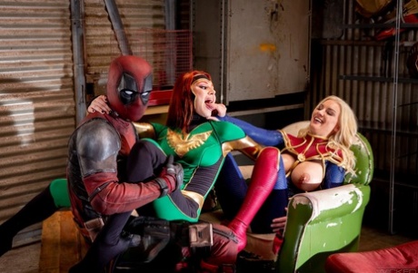 Nymphos Kenzie Taylor & Lacy Lennon Fuck A Throbbing Dick In A Cosplay 3some