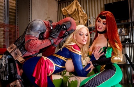 Nymphos Kenzie Taylor & Lacy Lennon Fuck A Throbbing Dick In A Cosplay 3some