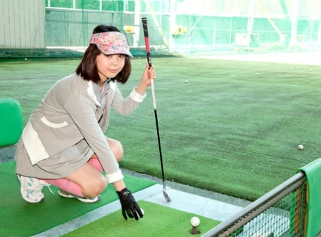 Hot Asian Golfer Tomoyo Isumi Fucking Her Coach & Showing Her Creampied Pussy