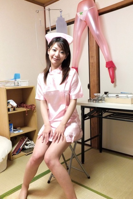 Japanese Nurse With Pierced Nips Akemi Matsui Unveils Her Bush & Rides A Dick