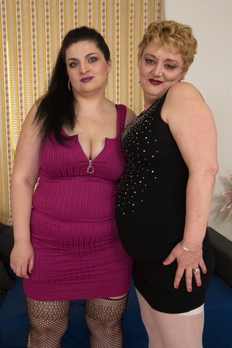 Exquisite: Lucille and Mily, both amateurs of BBW at the age of 19, pose together in their seductive dresses.