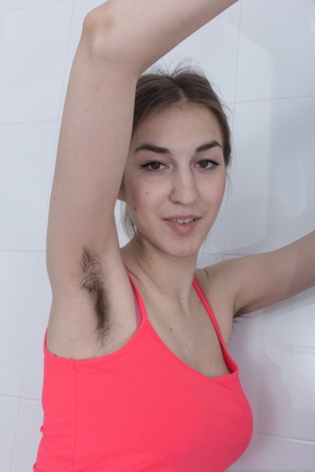 Hairy British Thot Halmia Washes Herself And Fingers Her Bushy Beaver